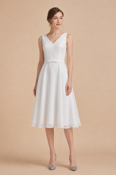 Kurzes Brautkleid mit Schleifer Juna